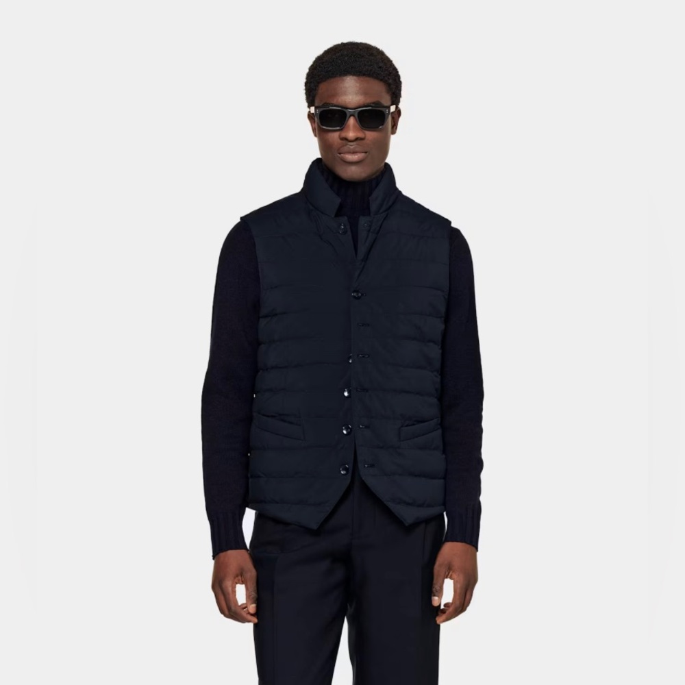 Suitsupply Navy Down Vest Size M